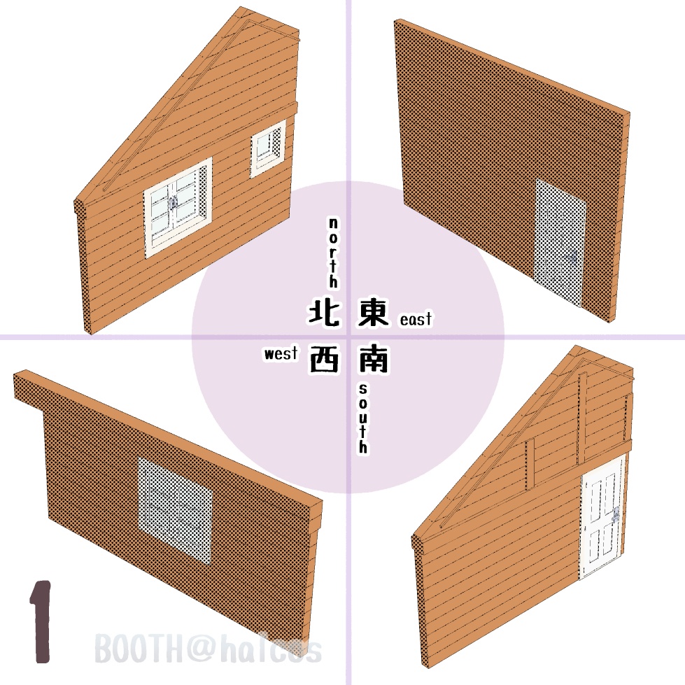 【3D】舞台/寝室/ログハウス