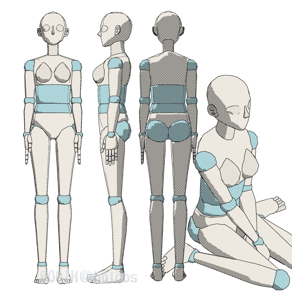 【3D】アタリ用/体/女/160㎝