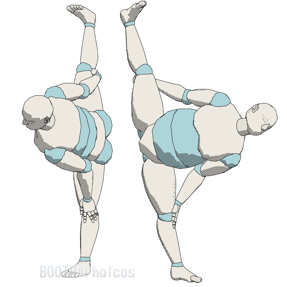 【3D】アタリ用/体/太った男/170㎝