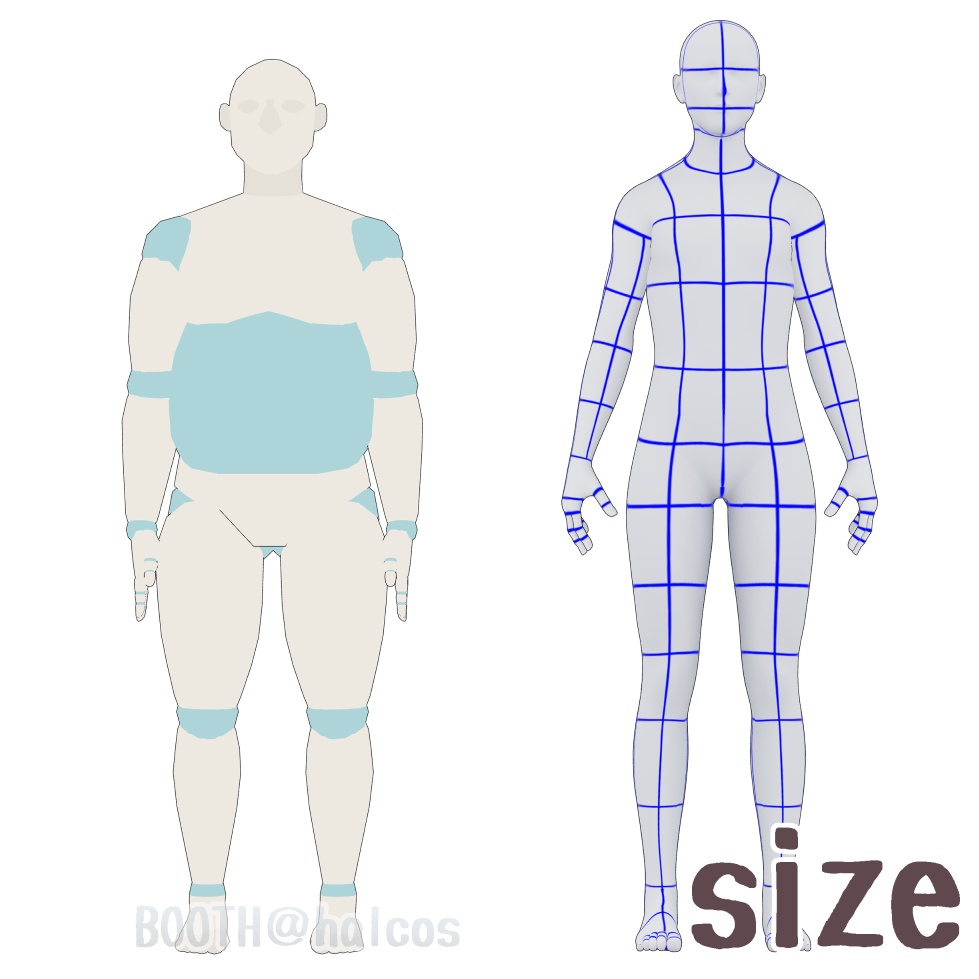 【3D】アタリ用/体/太った男/170㎝