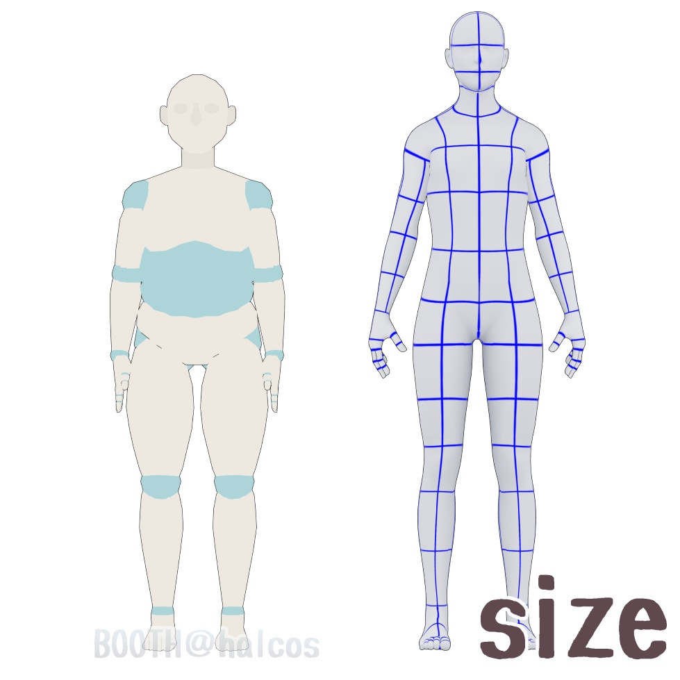 【3D】アタリ用/体/太った女/160㎝