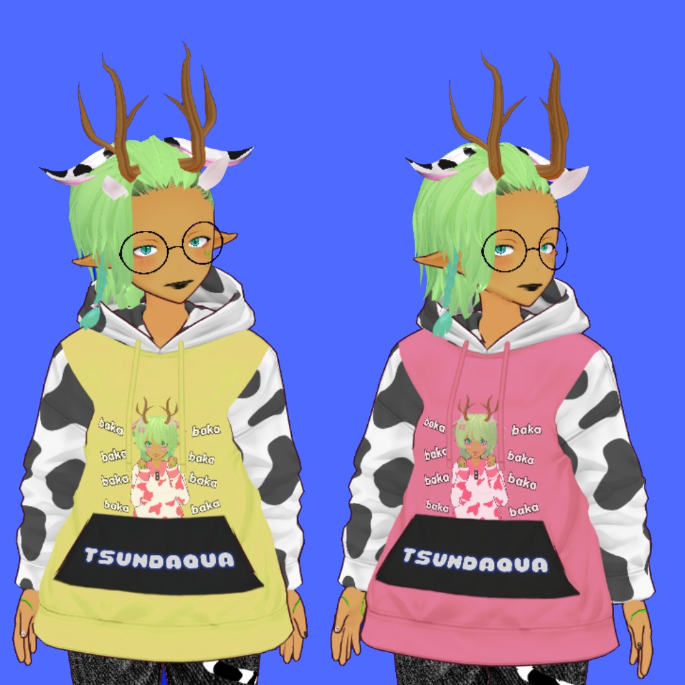 Tsundaqua Hoodie Vroid