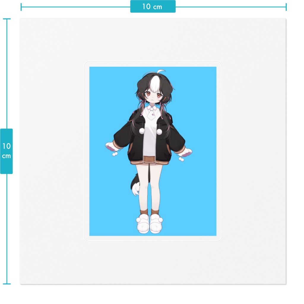 遠すぎちゃってる証明写真のステッカー
