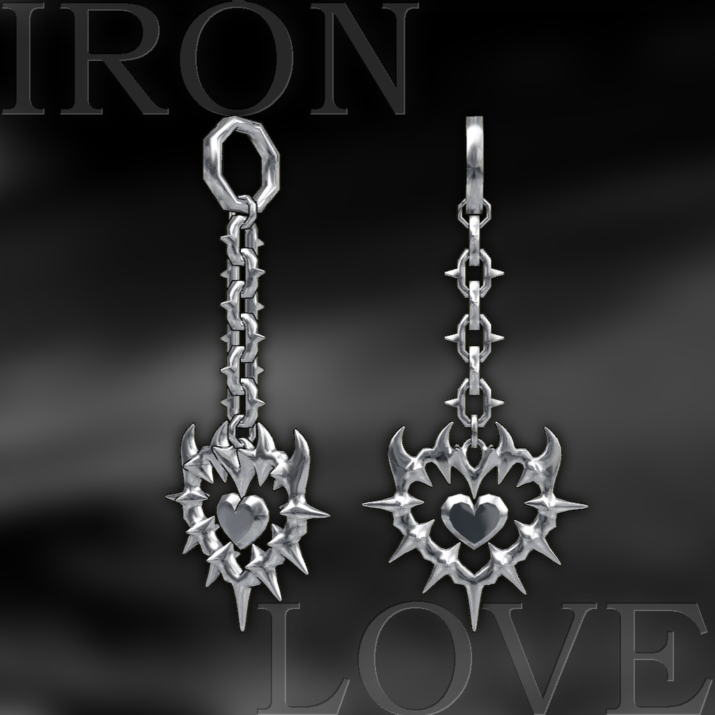 【 Free / 無料 】IronLove(earrings)