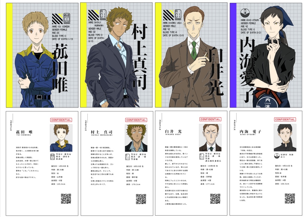  公開中 【ポストカード】登場人物紹介カードVol.2（4枚セット）