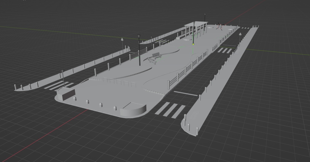 3D - 遊歩道 (FBX)