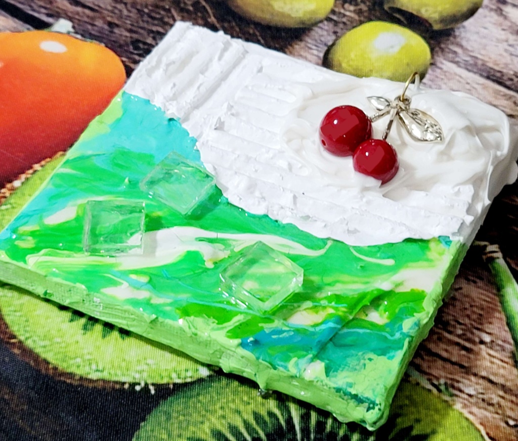 【アート作品】クリームソーダ(メロン)4-1【一点もの原画】