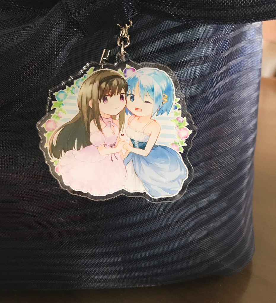 ほむさや朝顔アクリルキーホルダー