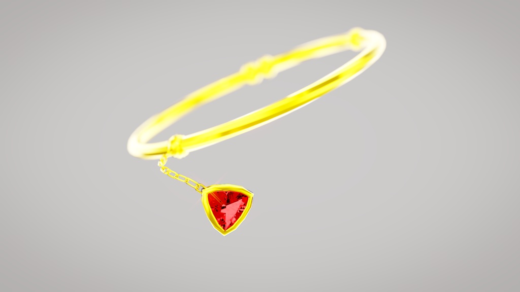 宝石付きバングル