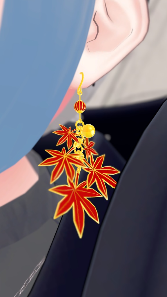 紅葉のイヤリング