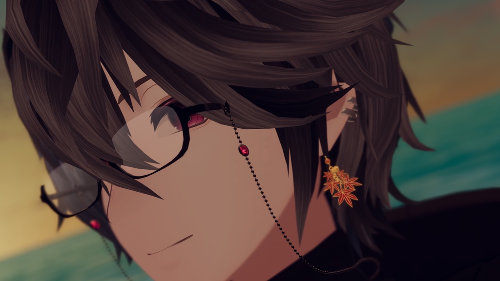 紅葉のイヤリング