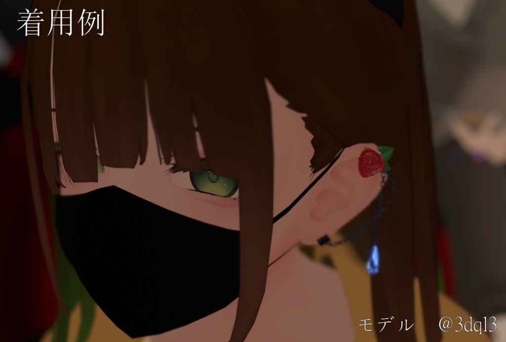 薔薇のイヤーカフ