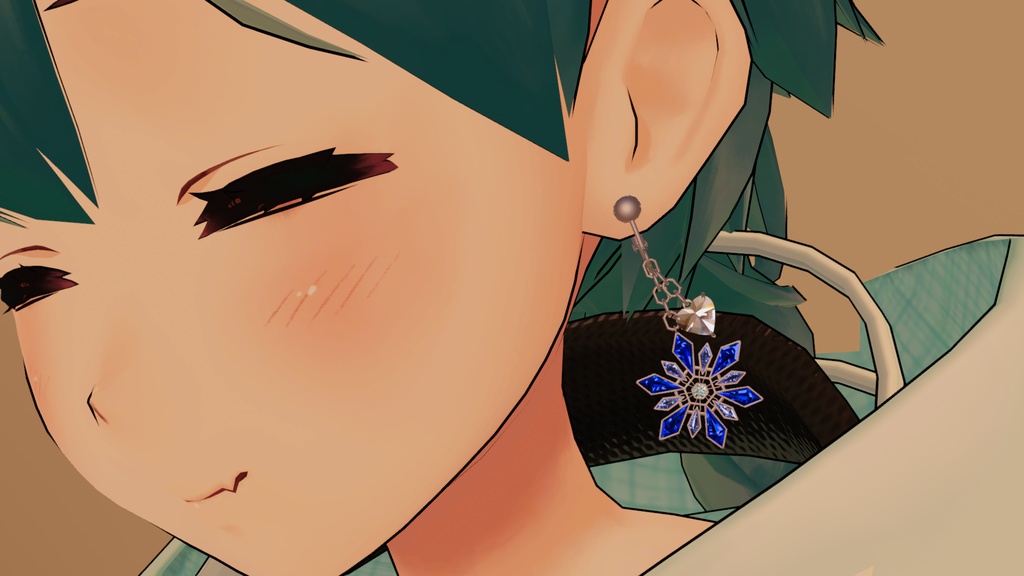 雪のイヤリング