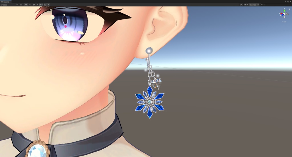 雪のイヤリング