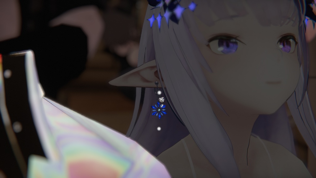 雪のイヤリング