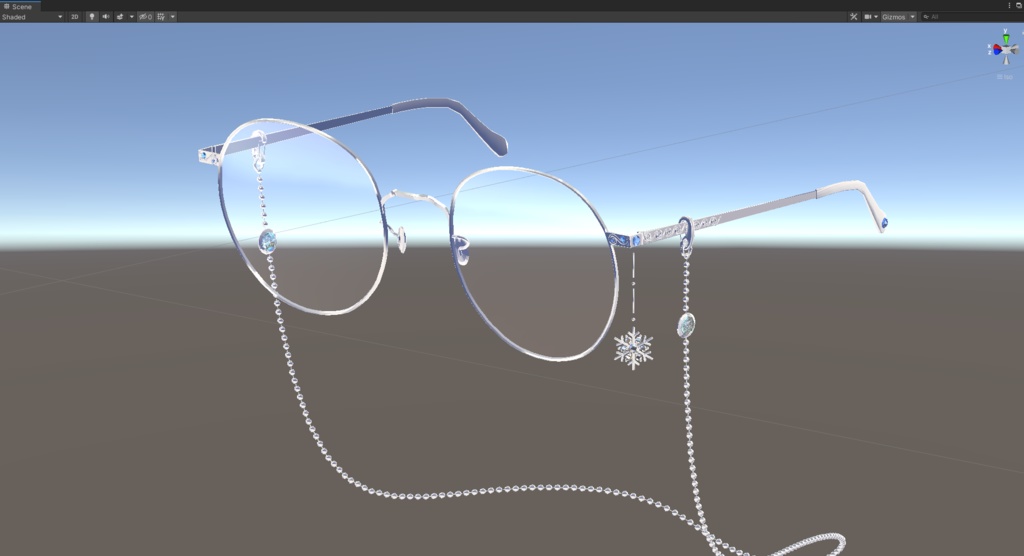 チェーン付き眼鏡用雪のアクセサリー(アクセサリー単体あり)