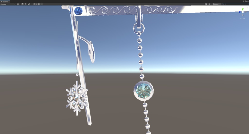 チェーン付き眼鏡用雪のアクセサリー(アクセサリー単体あり)