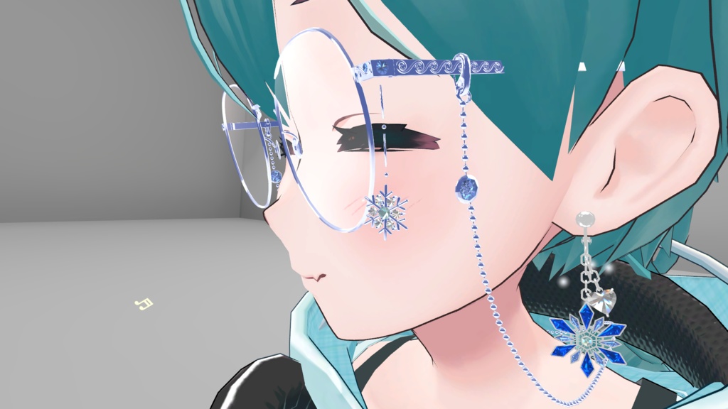 チェーン付き眼鏡用雪のアクセサリー(アクセサリー単体あり)