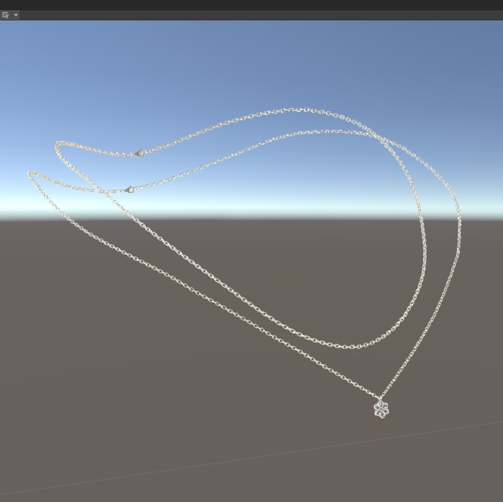 シンプルなチェーンネックレス(無料版もあります)