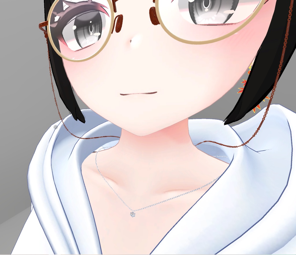 シンプルなチェーンネックレス(無料版もあります)