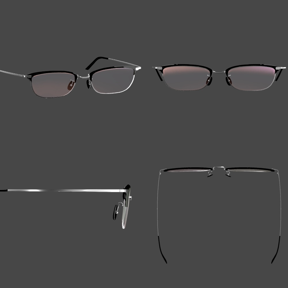 スクエア型眼鏡 HT-SQ 001