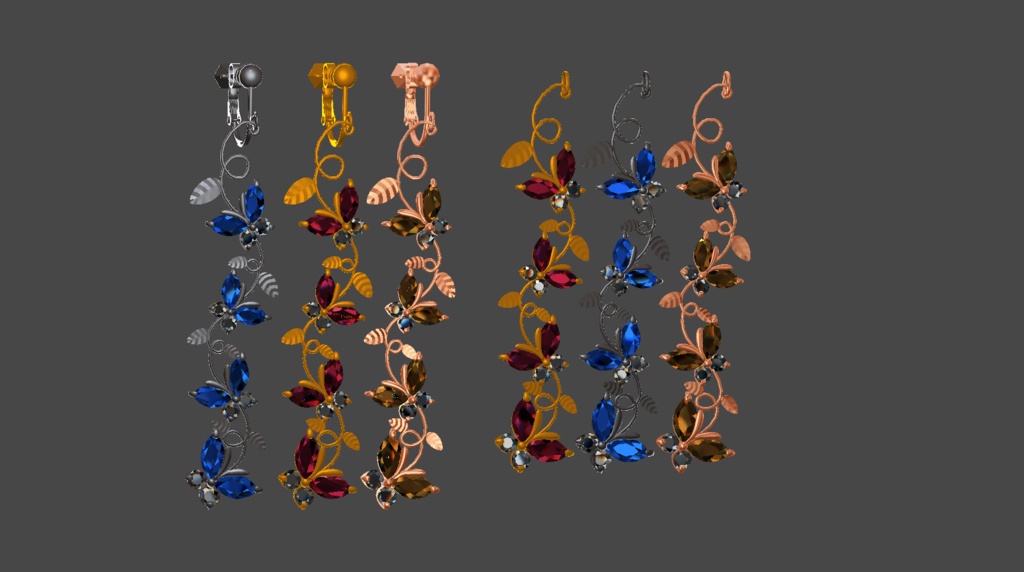 蝶のイヤリング