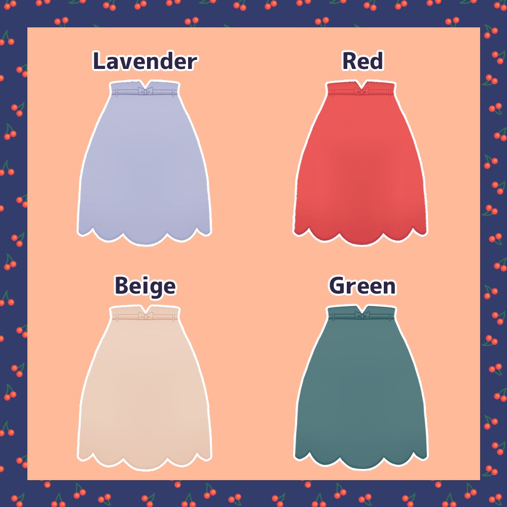 【VRoid】ガーリーチェリーコーデセット