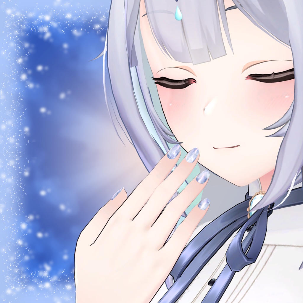 【ひゅうがなつみかんアバター 】ICE CRYSTAL 【共通ネイル用マテリアル】