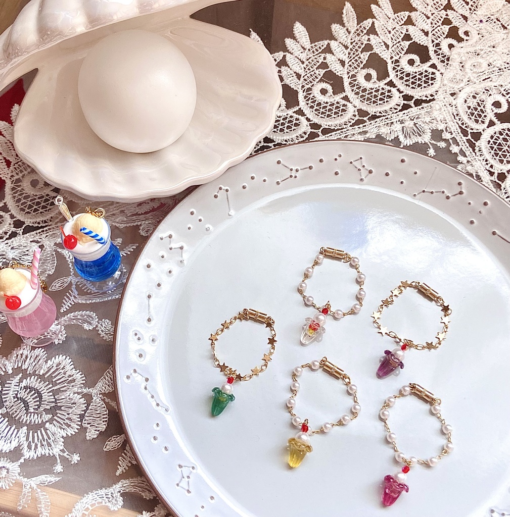 カラフルクリームソーダのネックレス