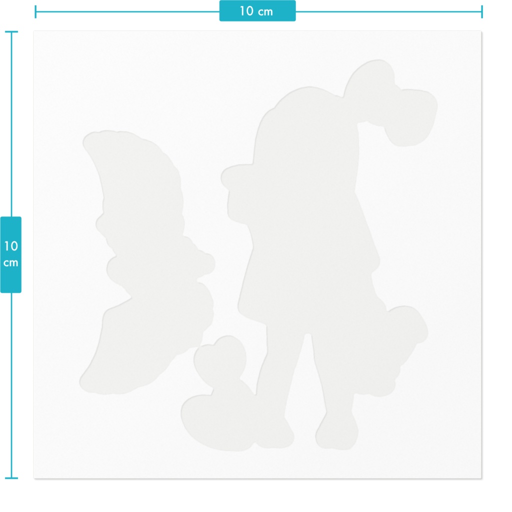 ツインテ女の子と天使髑髏ステッカー