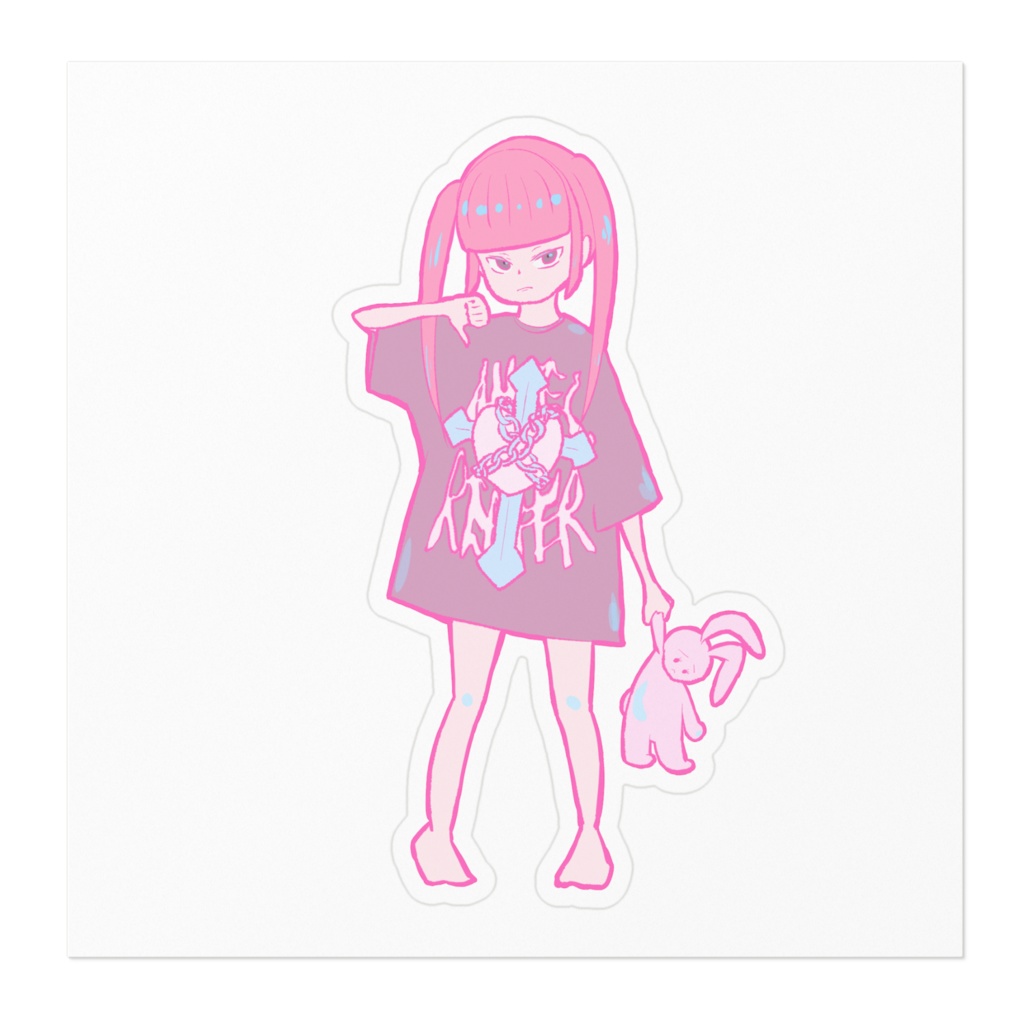 pink-girlステッカー