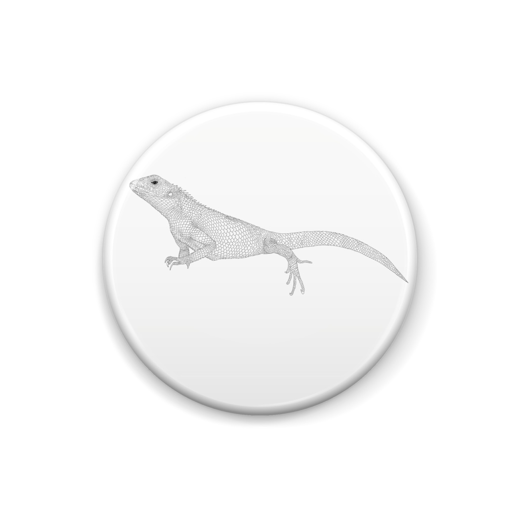 トカゲ缶バッジ