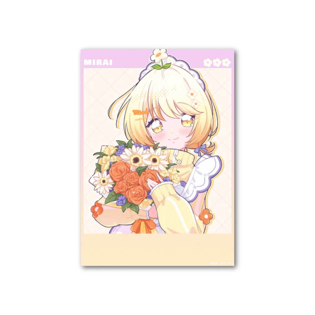 ジャージメイドみらいチェキ風カード🌼