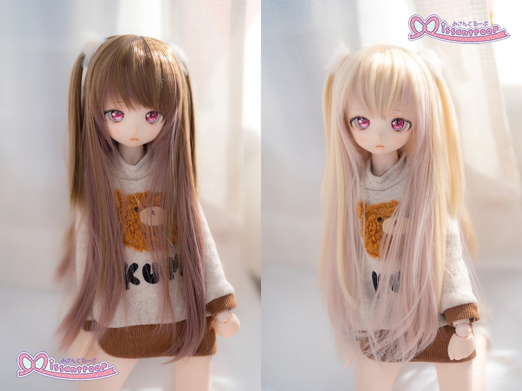 9inchウィッグ『ツーサイドアップロング』