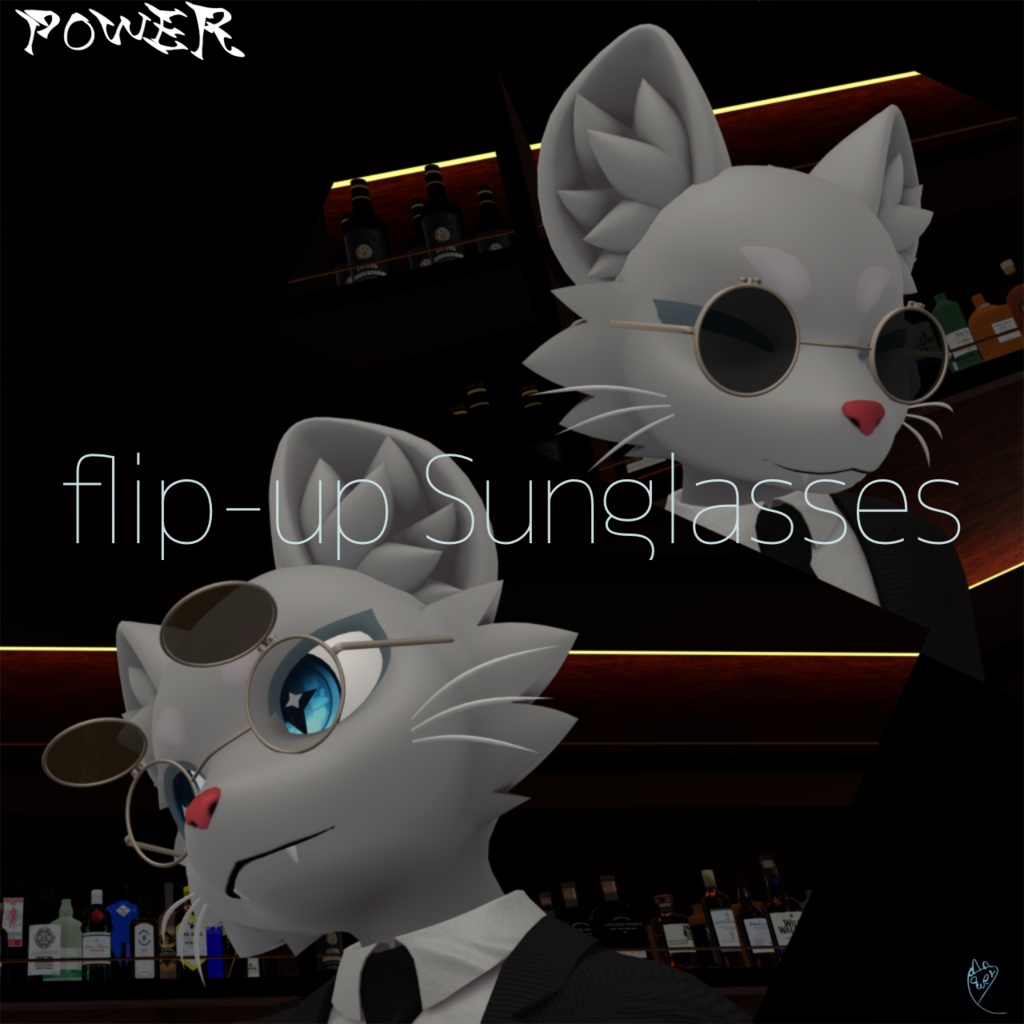 【Mayu対応】フリップアップサングラス/Flip-up sunglasses