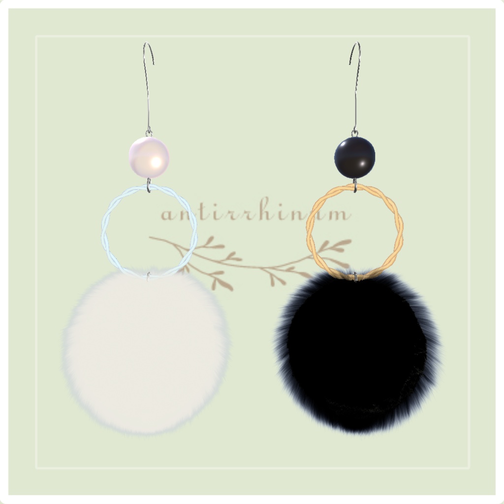 ふわふわファーピアス -Modular Avatar対応🔧-