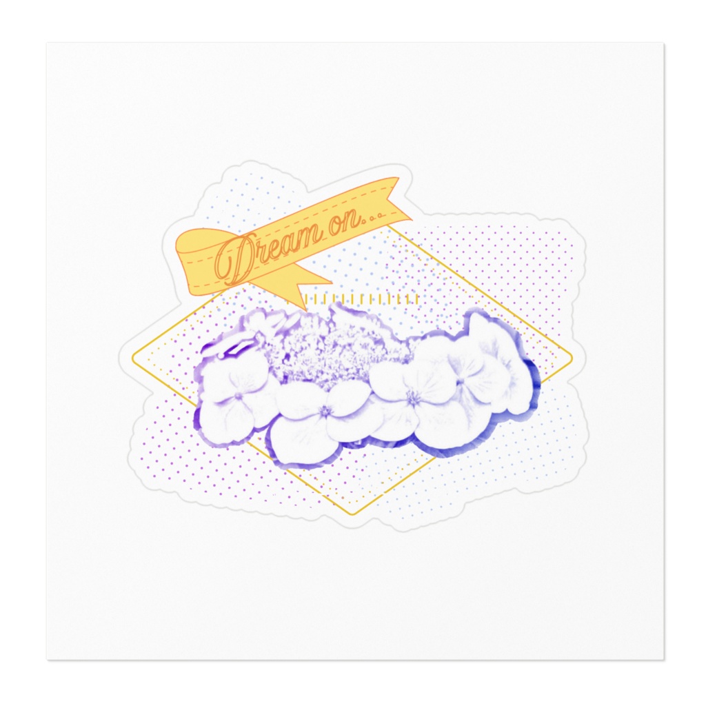 ステッカー アジサイ(紫)