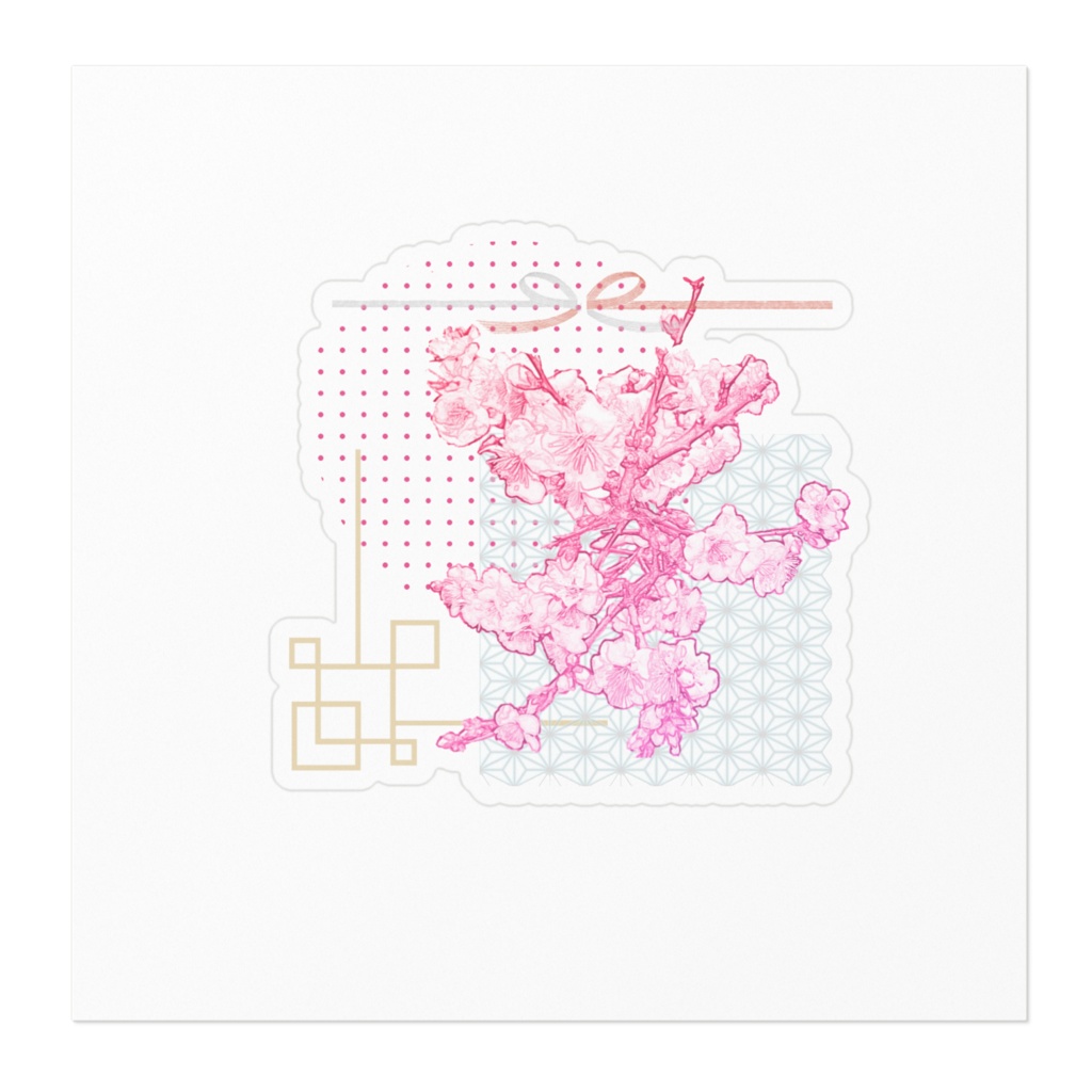 ステッカー 梅開花