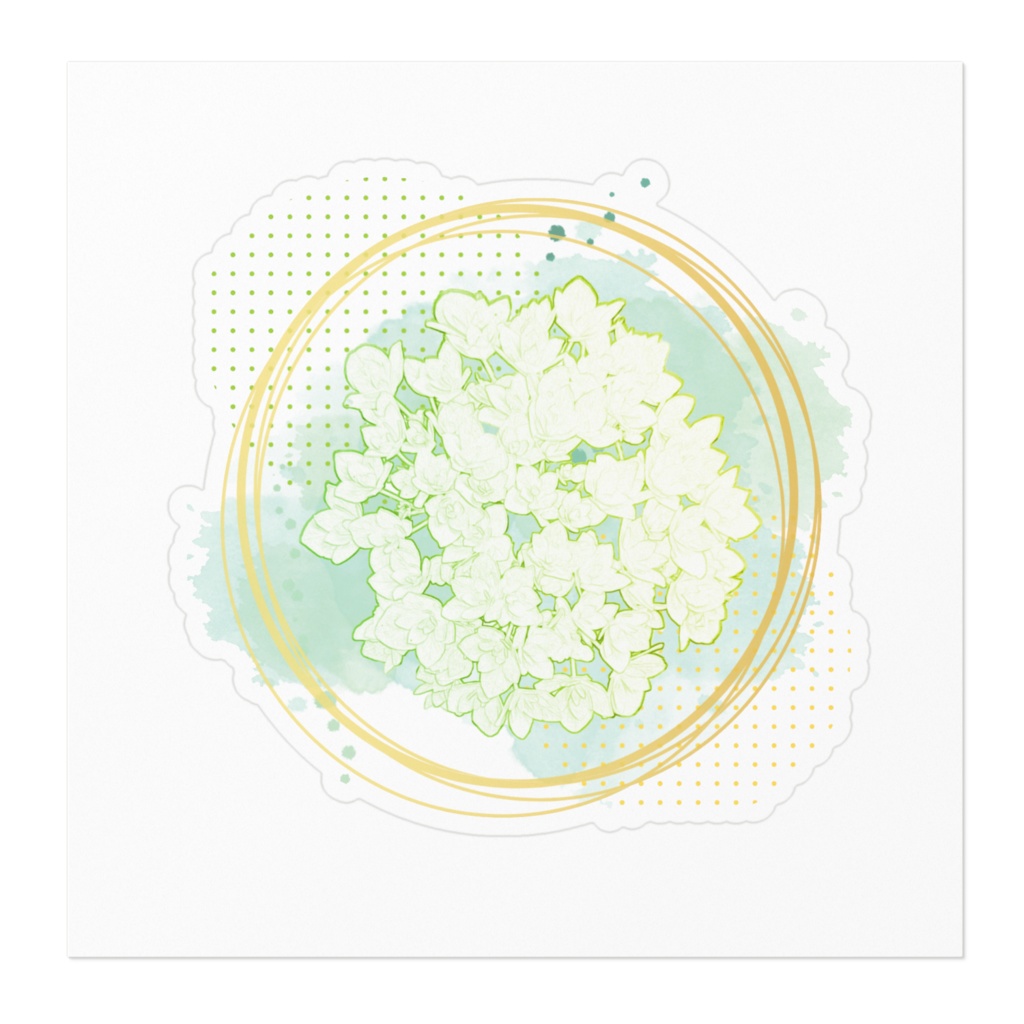 ステッカー 紫陽花*梅雨明け目前