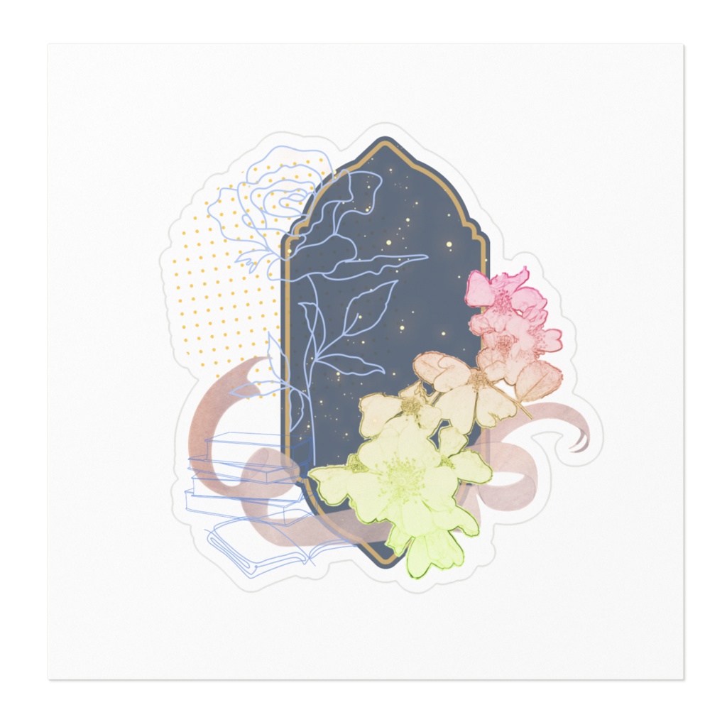 ステッカー 真夜中の窓辺