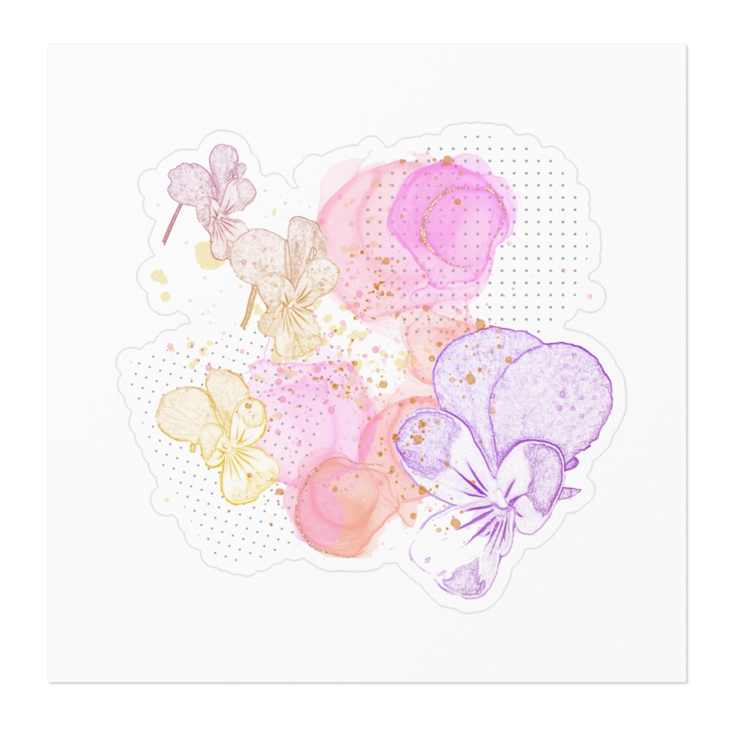 ステッカー 3色すみれ