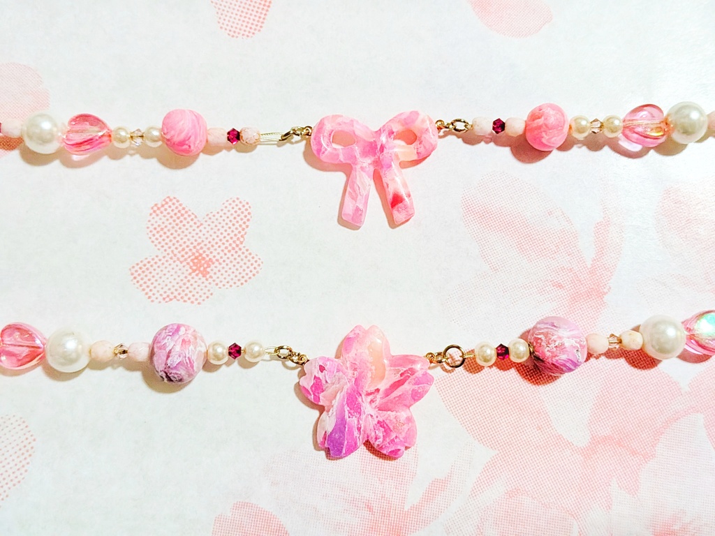 羽織紐 (桜とリボン)