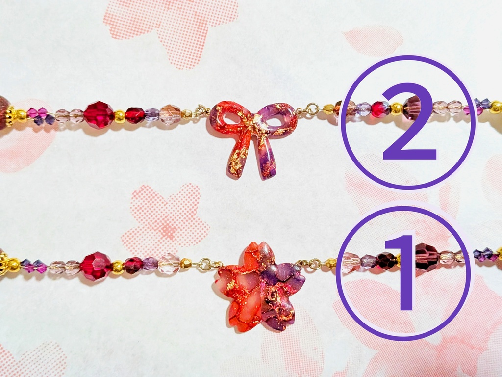 羽織紐 (桜とリボン)