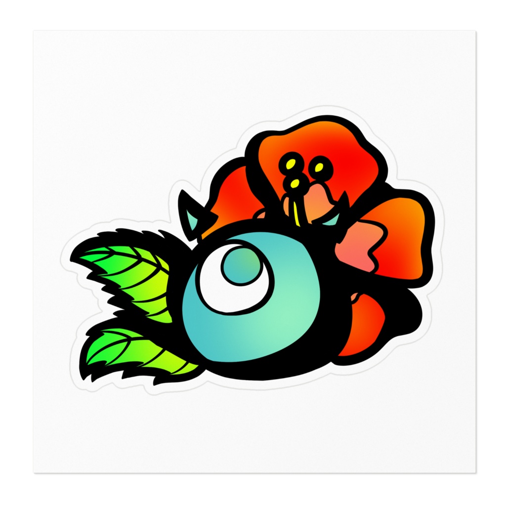 ないんぷぷステッカー(ハイビスカス)