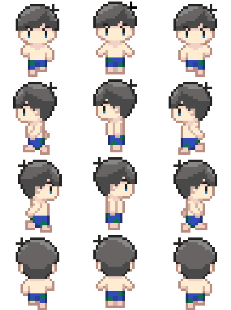 pictSQUARE用アバター「水着次男・四男」