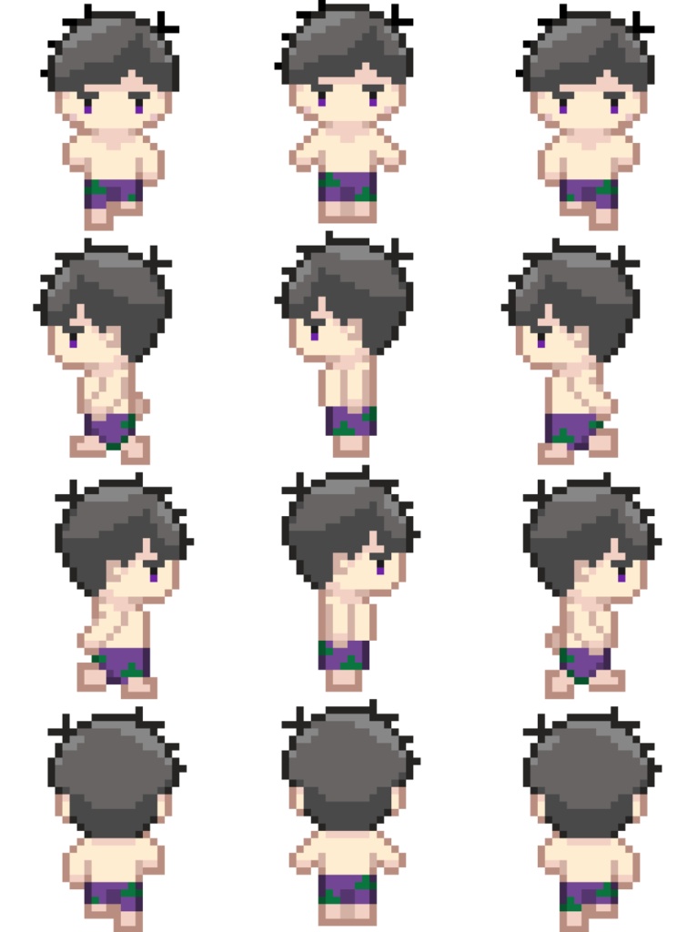 pictSQUARE用アバター「水着次男・四男」