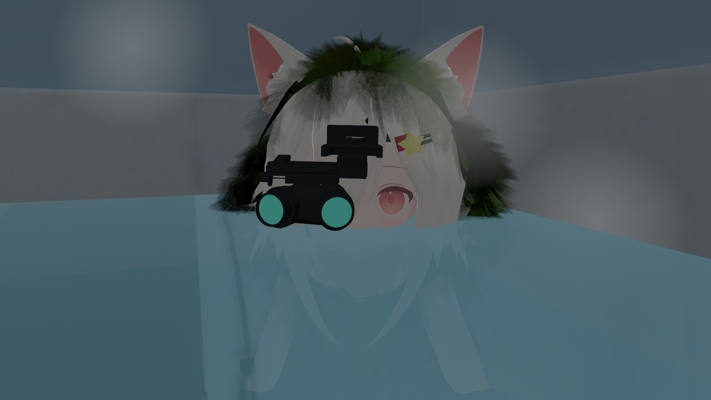 片眼ナイトビジョンゴーグル(VRChat想定)