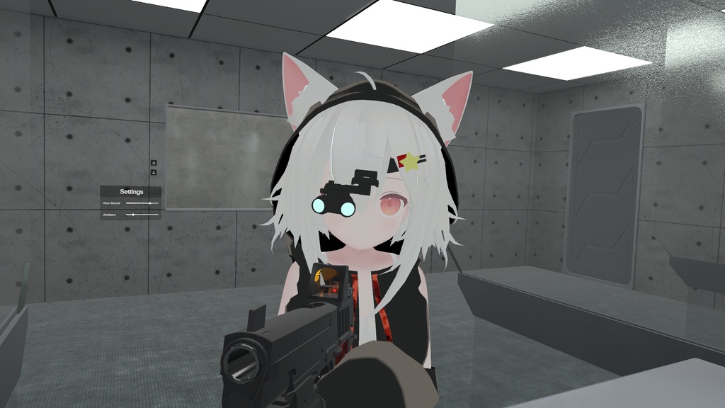 片眼ナイトビジョンゴーグル(VRChat想定)