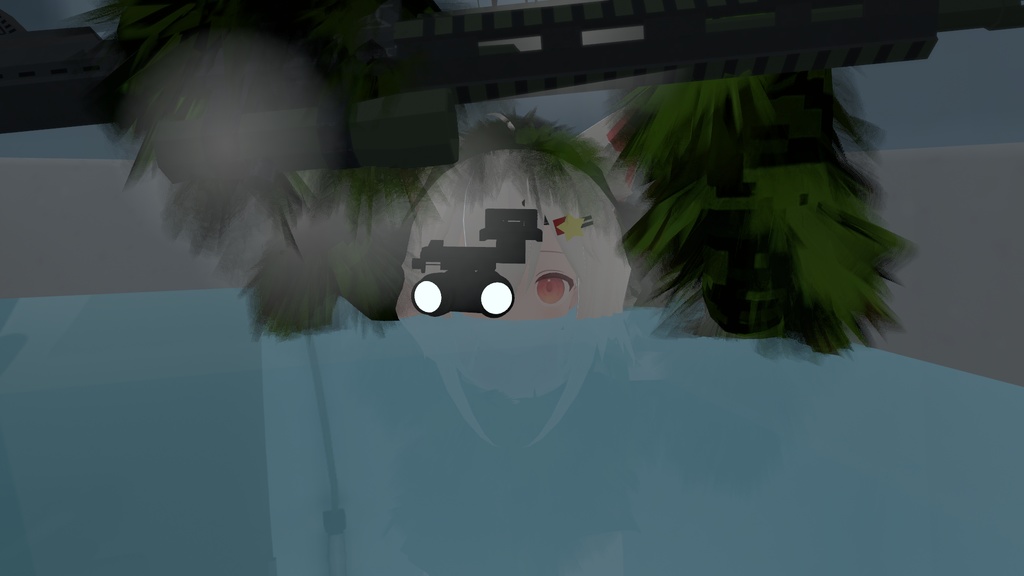 片眼ナイトビジョンゴーグル(VRChat想定)