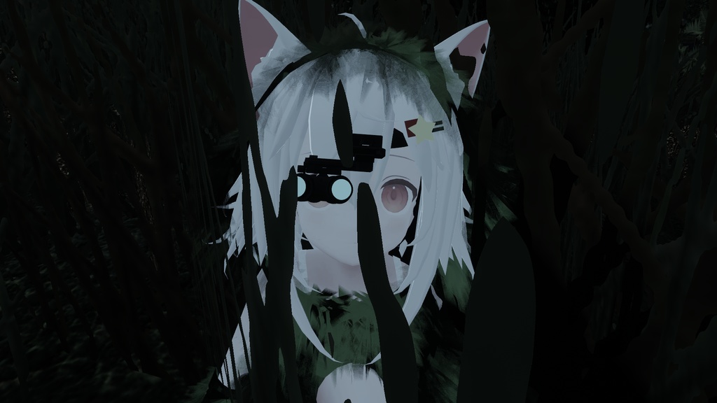 片眼ナイトビジョンゴーグル(VRChat想定)